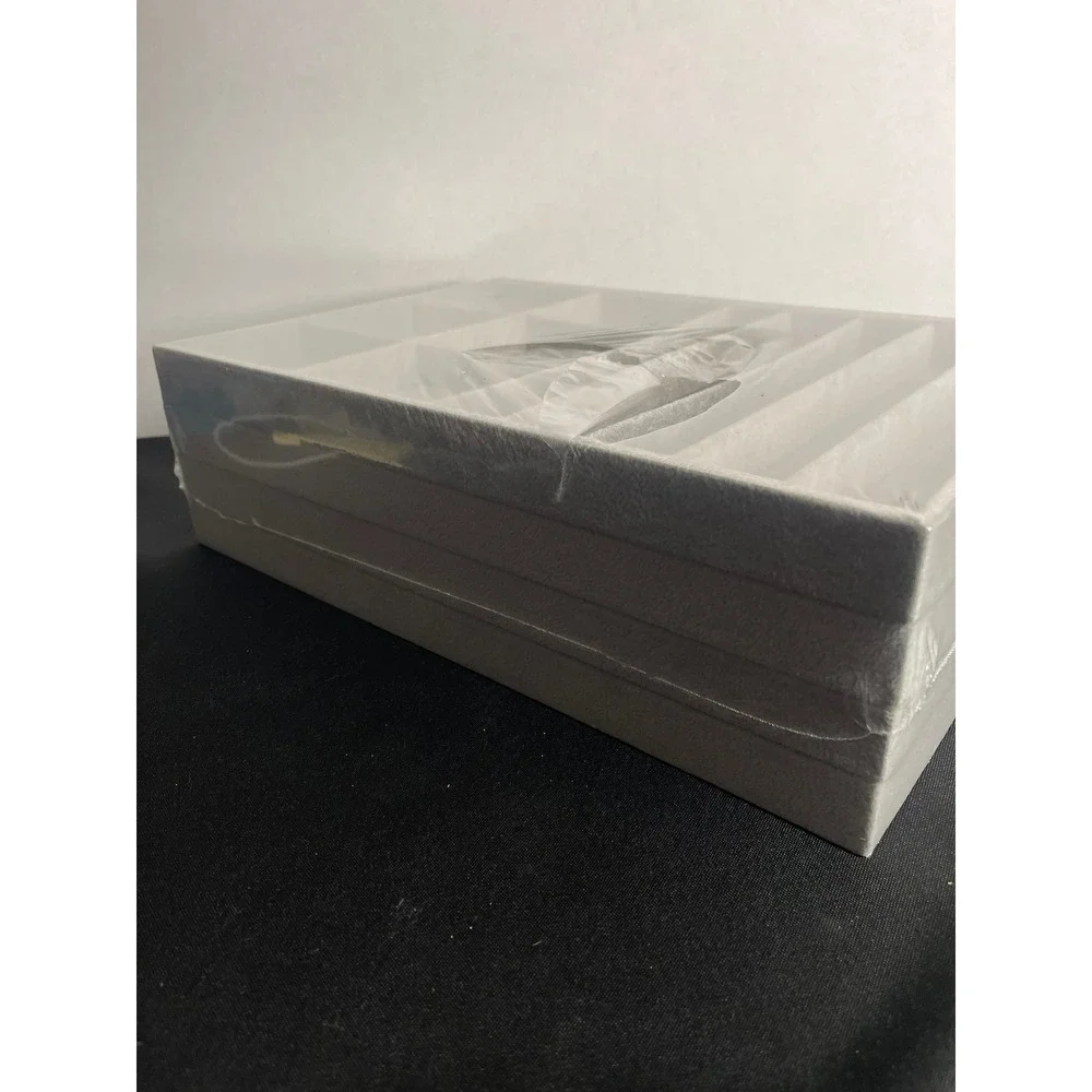 Grey Velvet‎ Stackable Jewelry Organizer Trays 4 Piece Set Drawer Insert Storage